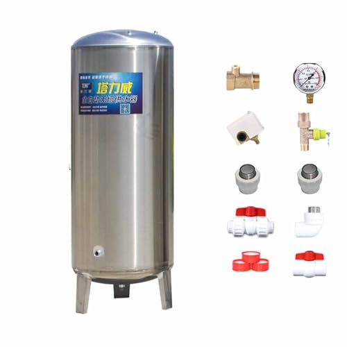 Wasserbrunnen Druckbehälter Haushalt Druckwasserblasentank, Außenbereich Wasserversorgung Drucktank für Bewässerung und Garage, Edelstahl Wassertanks mit Entlüftungsventil ( Size : 200L/52.8Gal )