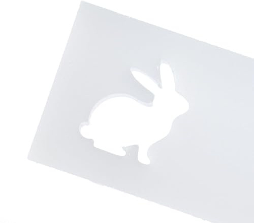 Klötzchenmann Acrylklötzchen satiniert Stern Tanne Herz Hase 22x8x160 mm 5 Stück Holzklötzchen zum Basteln (Hase)