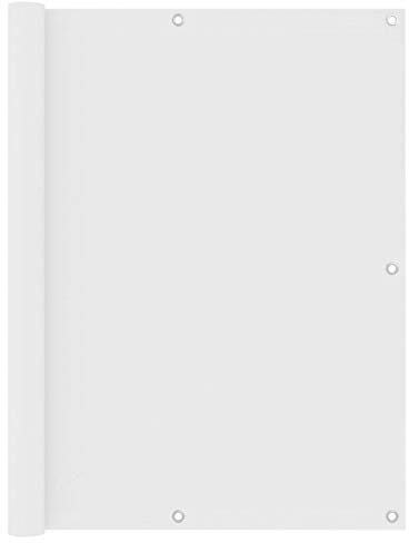 Iiaky Écran de Balcon Blanc 120x400 cm Tissu Oxford,Brise-Vue,Brise Vue Beige,Canisse Brise Vue