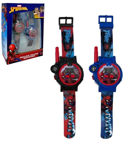 Orologio multifunzione per bambini Spiderman Mravel orologio digitale da polso walkie talkie radiotrasmittenti torcia bussola