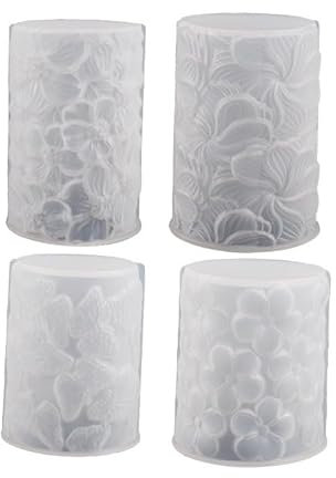 YBAAKZIIR moules en Silicone pour Bougies, Moule en Silicone for Arrangement de Cylindre d'orchidée en Forme de Cloche en Cristal, Arrangement de plâtre de Rose, diffuseur de Gouttes de Pierre