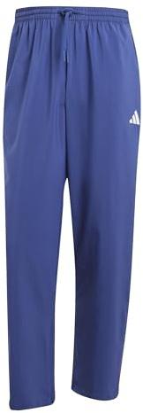 adidas Men's Essentials Small Logo Stanford Open Hem Pants, Dark Blue/White, XXL Tall