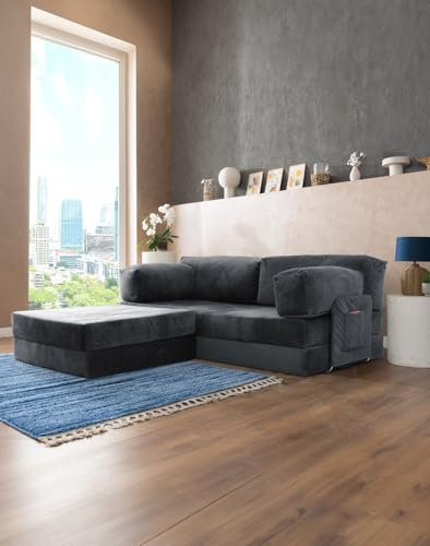 Generisch Teddy Eck-Sofa Wuuh Modulares Sofa mit Schlaffunktion Monolid Sofa Samt und Cord, Teddy Sofas,Wohnzimmersofa, Schlafsofa, Sofabett, Monolid Sofa Wuuh