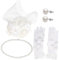 TENDYCOCO 1 Satz Tea-party-hut Weiße Anzüge Für Für Schwarzer Spitzenschleier Perlenkette Spitzen-kit Ohrringe Für Baumeln Brautschmuck Anzug Zinklegierung
