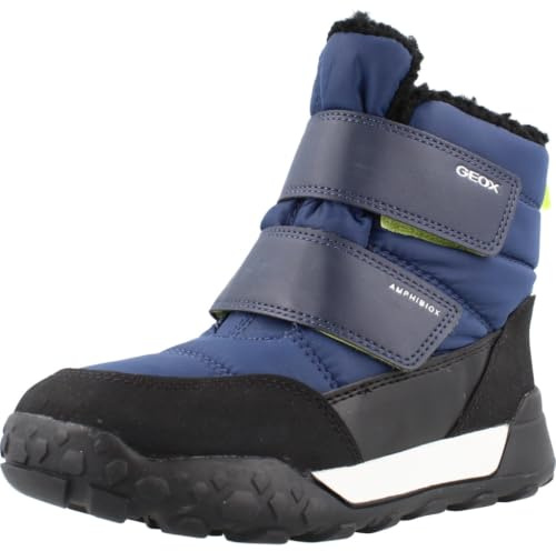 GEOX JUNIOR J TREKKYUP BOY B ABX ANKLE BOOTS NAVY/LIME 34_EU
