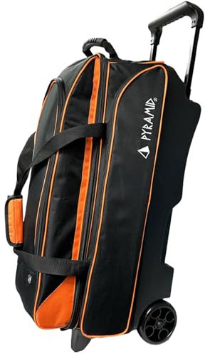 Pyramid Prime Triple Roller Bowling Bag (Black/Orange)