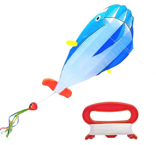 XIMEY Octopus Drachen, Drachen Kinder, Drachen Flugdrachen Groß, 550 x 72 cm, Flugdrachen Kinder, Winddrachen mit Drachenschnur 100m, Drachen Steigen Lassen Kinder ab 8 Jahre und Erwachsene