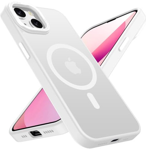 KPPIT for iPhone 13 mini case, Compatible with MagSafe, Shockproof Drop Protection, Frosted Translucent Back,Magnetic iphone 13 mini Phone Case,Transparent