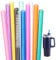 Dakoufish Replacement Glitter Straws for Stanley|Owala|Simple Modern 40oz 30oz Tumbler,10 Pack 12 Inch Reusable Hard Plastic Straws with Cleaning Brush for Stanley Hydro Jug Cup (Mix 10color)
