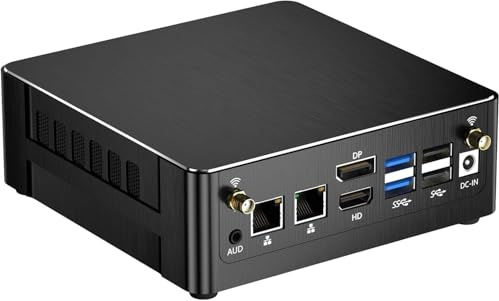 Thdeukoty Mini PC i9-13900H, 14 cœurs jusqu'à 5,4 GHz, 64 Go de RAM, SSD 4 to, Mini Ordinateur de Bureau Win 11 Pro, Double réseau Local, Wi-FI 6E, Bluetooth 5.3, Triple écran DP/HDMI/Type-C, VESA