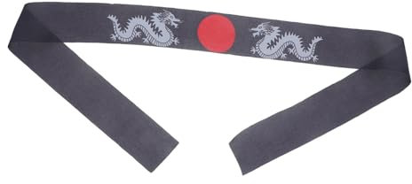 OATIPHO Kriegerhaarband Karate Samurai Schweißband Trainieren dekorativ Party Stirnband Stirnbänder Polyester Schwarz