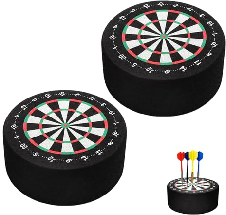 VOSSOT 2 Stück Dartpfeile Halterung, Dartpfeil Halter, Dart Ständer – Professionelle Dart Dock Zubehör Basis, Mini Dartscheibe, Stabiler für Zuhause & Bar, Dartspieler