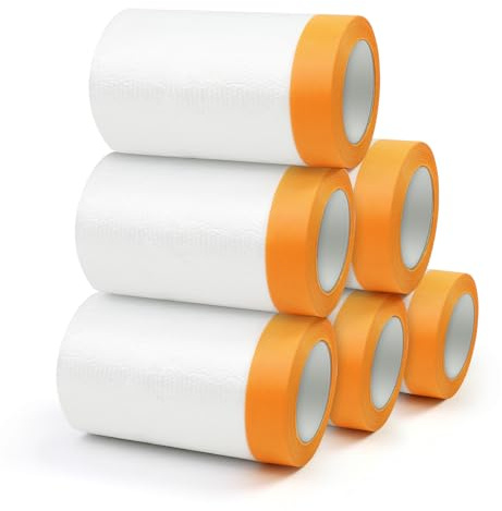 6 Rollos Transparente Rollo Plasticos Para Cubrir Muebles Autoadhesiva | 55 Cm X 20 M Protector Mueble, A Prueba De Polvo Abdeckfolie Klebeband Mit Folie Para Pintar Decorar Cubrir Muebles