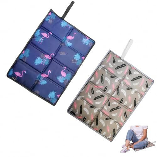2 Pezzi Tappetino Pieghevole per Sedersi, Impermeabile per Esterni, Campeggio, Picnic, Escursionismo, Sport, Giardino, Comodo e Leggero, Facile da Trasportare