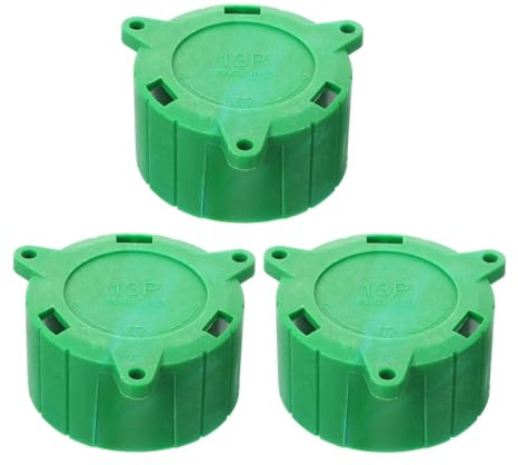 CVUTOVO Lot de 3 Caches D'attelage en Plastique Vert pour Prise Remorque 13 Pins, Protection Étanche et Ajustement pour Voiture et Remorque