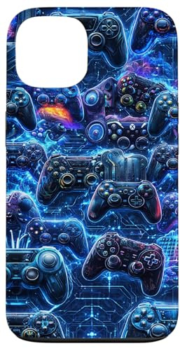 Hülle für iPhone 13 Blaue Grafik Gaming Videospiele Gamer Jungen Teens Sommer