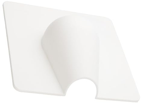 kenable Cable Entry Exit Cover Plate for Exterior Walls - Weather Resistant Brick Hole Concealer for Power & Network Cables - 110x110mm White