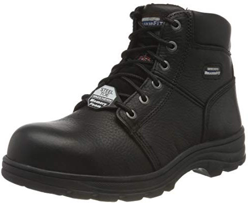 Skechers Men's Workshire Classic Boots, Black Embossed Leather, 6 UK