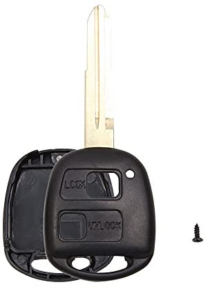 sourcing map Coque de clé pour Toyota Yaris Télécommande 2 Boutons avec Lame Boîte Rechange