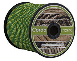 Cordamarket driza nylon platinium lne 8 mm amarillo/verde 50 mts