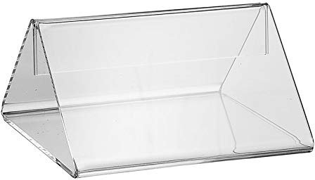 ogoPLUS 10 Stück Menu CLip100 mm Acrylglas, Menükartenhalter, Speisekartenhalter, Tischaufsteller, Speisekarten-Aufsteller, Gastro-Hotelbedarf