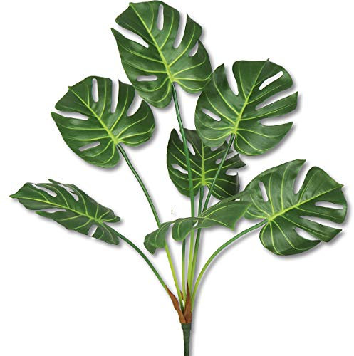 Wärmer Künstliche Bananenbaumblätter, tropische Pflanze, künstliche Palmwedel, grüne Blumen, Seide, Paradiesvogel, Palmenpflanze, Büro, moderne Dekoration 1 Pack Schildkrötenblatt