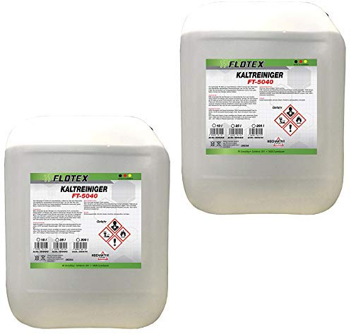 Flotex® Kaltreiniger Motorreiniger 2x10L | Sehr effektiver Motor Reiniger - entfernt Öle, Fette, Teer & vieles mehr | Motorwäsche für Auto, Werkstatt, Motorrad etc. | Nicht korrosiv & schonend