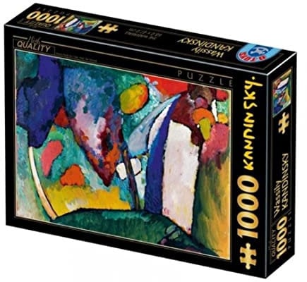 D-TOYS 77738 Puzzle 1000 Wassily Kandinsky_The Waterfall, Multicolored