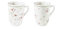 Brandani 52248 Mug Nonna Rosa Set 2 Pezzi Porcellana cm 9x11.5h Materiale Porcellana Capacita 350 ml