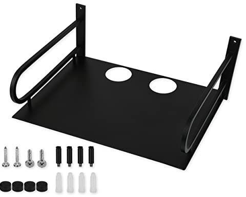 DS. DISTINCTIVE STYLE Projector Shelf Wall Mount Router Shelf Compact Aluminum Small DVD Player Shelf (Black)
