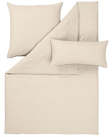 ESTELLA Halbleinen Bettwäsche Alvaro ecrue, 135x200 cm + 80x80 cm + 40x80 cm