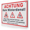 FLAGLY Premium Schild Achtung kein Winterdienst 30x20cm aus 3mm Alu Dibond inkl. Bohrungen MADE IN GERMANY - stabiles Hinweisschild/Warnschild, wetterfest & UV-beständig