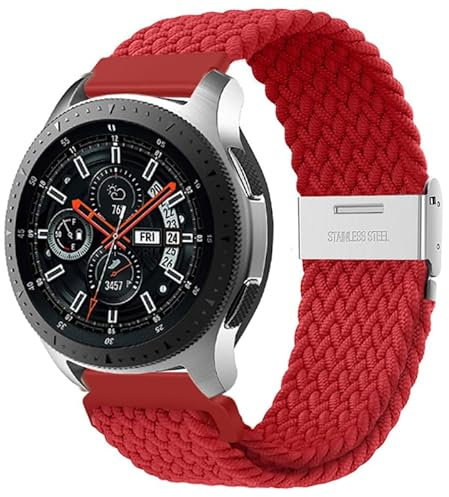 22mm uhr Armbänder für Samsung Galaxy Watch 4/5/Pro Armband 45mm 44mm 40mm/Classic 46mm 42mm/3 41mm/Active 2,Dehnbares Geflochtenes Band Kompatibel mit Amazfit GTS 2/mini/3/bip/U Garmin vivoactive 3