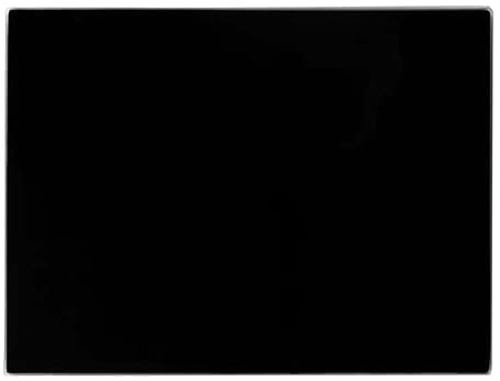 Clear Glass Chopping Board with Plain Black Print - Size 40cm x 30cm - Non Slip Glass Worktop Savers for Kitchen - Great Worktop Protector for Any Food prep