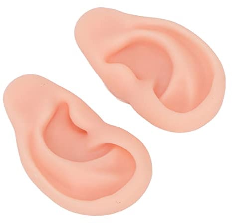 Menschliches Ohr-Modell, 1 Paar Weiches Silikon-Simulations-Ohr für Piercing-Übungen und Schmuck-Display (1#)