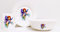 Floral Fairy Blue Breakfast Set 3 Pieces Plate Mug & Cereal Bowl Fine Bone China Kids Children Fairies & Flowers Hand Decorated UK