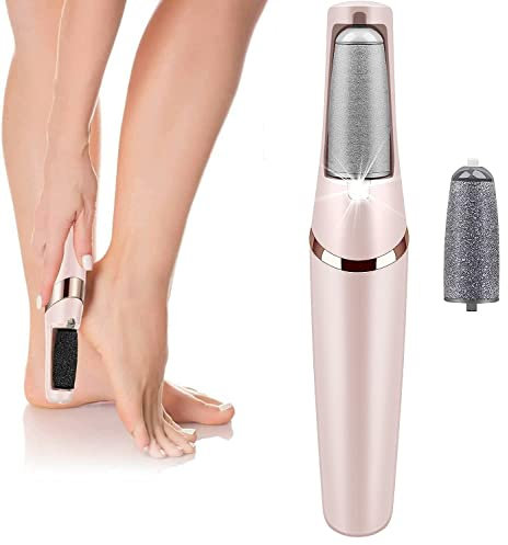 Electric Callus Remover with 2 Roller Heads - Rechargeable Electric Callus Remover Tool for an at-Home Spa Pedicure Experience - Removes Dry Skin for Smoother Feet