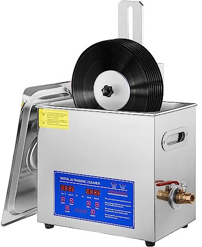 Nettoyeur De Disque Vinyle À Ultrasons, Nettoyeur À Ultrasons Portable 6L, Avec Minuterie Numérique Et Chauffage, Température Réglable/acier Inoxydable 304, Pour Bijoux, Montre, Lunettes, Dentier