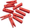 Konrunppy Lot de 100 petites pinces en bois pour photos, arts et décorations artisanales (rouge)