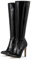 Michael Soul Stivali Donna Stiletto I Donna & Uomo Stivali I Elegante Tacco Alto Stivali In Ecopelle Con Finitura Laccata I Comodi E Senza Tempo I 10cm Tacco EUR 36 - EUR 46 I Nero, Nero , 45 EU