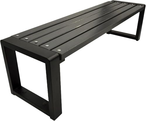 Primario Grande Gartenbank, Parkbank - Gartenmöbel, Outdoor Bank mit 350kg Tragfähigkeit - Sitzbank Holz Wetterfeste, Design Skandinavische - Robuste Holzbank für den Außenbereich (Grau, 200cm, CE)