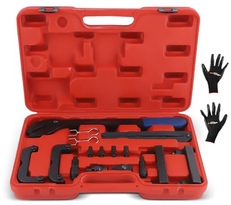 maXpeedingrods Engine Timing Tool Kit for VW for Audi 2.0, 2.4, 2.8, 3.0T, 3.2, 4.2, 5.2 Engine A4 A6 A6L A8 Q5 Q7 R8, T40133 T40070 303212 Camshaft Belt Tensioner Locking Alignment Tools Set, 16 PCS