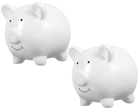 CIYODO 2pièces Céramique Forme De Cochon Coffre à Économies Créatif pour Décoration De Maison