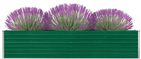 Iiaky Lit surélevé de Jardin Acier galvanisé 320x40x45 cm Vert,Bordure Pierre,Kit Gabion,Gabion Jardiniere