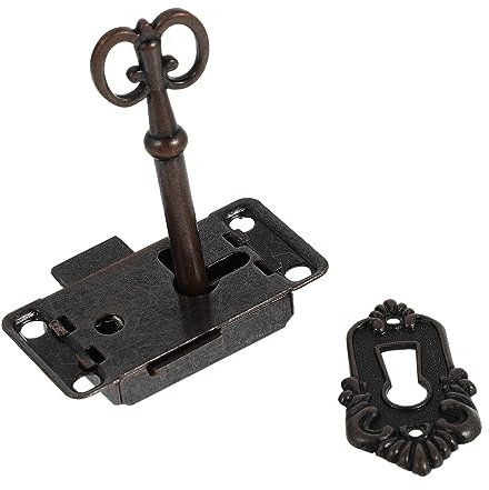 Veemoon Antikes Schrankschloss Satz Aus Eisen Und Zinklegierung Mit Schlüsseln Rostfrei Vintage Möbelriegelschloss Für Schmuckkästchen Holzkisten Und Schubladen