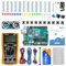 SunFounder Beginner's Lab Starter Kit con originale Arduino Uno REV3 Board Multimetro Basic to Advance 25 progetti HCSR-04 Sensore Button Temp LED Microcontrollore Programmazione