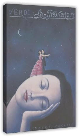 MOJDI Rafal Olbinski Künstler La Traviata Poster für Raumästhetik und Dekoration, Leinwandbilder, Poster und Drucke, Wandkunst, Poster, Wandkunst, Dekordruck, Bild, Gemälde für Wohnen