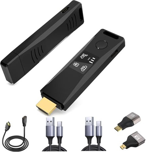 Wireless HDMI Transmitter and Receiver 4K - Wireless Video/Audio Extender for TV/Projector/Monitor, No Bluetooth 5.0 Adapter, HDMI Extender Kit for Streaming, Gaming, Home Theater