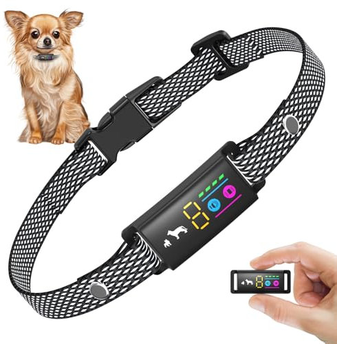 LOSLAI Collier Anti Aboiement Chien, sans Choc Electrique Anti Aboiement Chien, Sonore/Vibration, 1-5 Sensibilité, Rechargeable Collier Anti Aboiement pour Petit Moyen Grand Chiens, Étanche IP67