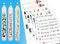 Sugeru 6 X DIN A5 kerzenfolie (200+ Muster),Wassertransferdruck |wasserschiebefolie Kerzen | Kerzenfolie | kerzenaufkleber Sticker | Kerzen dekorieren | Weihnachts,Adventstag,Neujahr (Countdown)